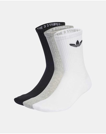 White, Medium Grey Heather & Black
