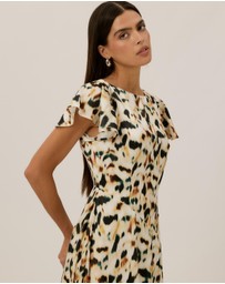 Tussah - Morgan Flutter Sleeve Midi Dress