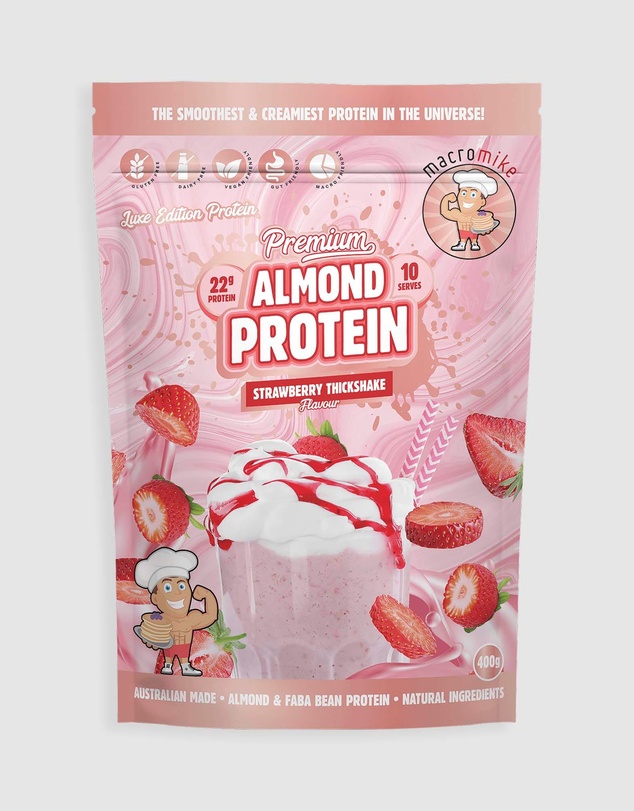 Macro Mike - Strawberry Thick Shake Premium Almond Protein - 400g