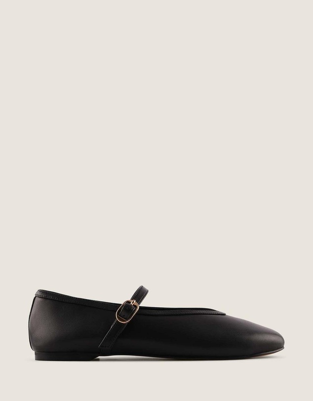 Shelly Shen - Rene Ballet Flats Black Leather