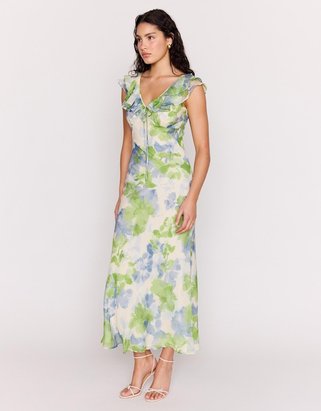 MINKPINK - Carrie Ruffled Midi Dress