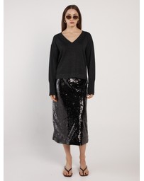 Fate + Becker - Monroe Sequin Pencil Skirt