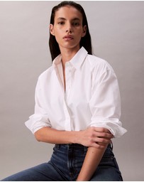 Calvin Klein Jeans - Boxy Cropped Button-Down Shirt