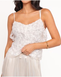 Petal & Pup - Zinnia Sequins Sleeveless Top - Ivory
