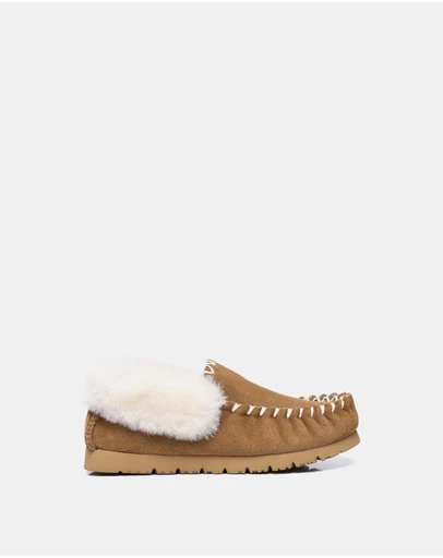 EVERAU - Australian Shepherd Ugg Popo Moccasins Cow Suede Upper Moccasins
