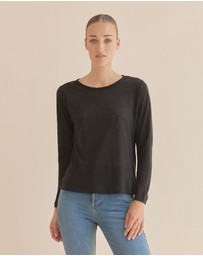Amelius - Priya Long Sleeve Linen Jersey Top