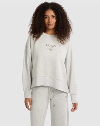 GUESS Originals - GUESS Originals Distressed Baker Crewneck Fleece Sweatshirt