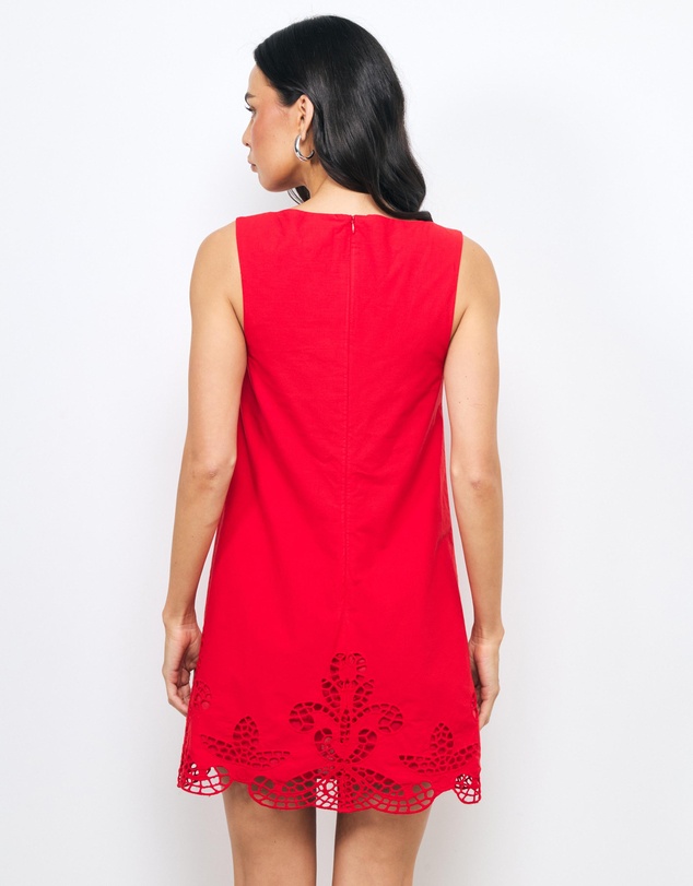 AERE - Elke Embroidered Mini Dress