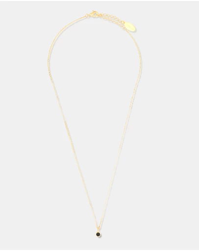 Georgini - Natural Sapphire And Diamond September Gold Pendant