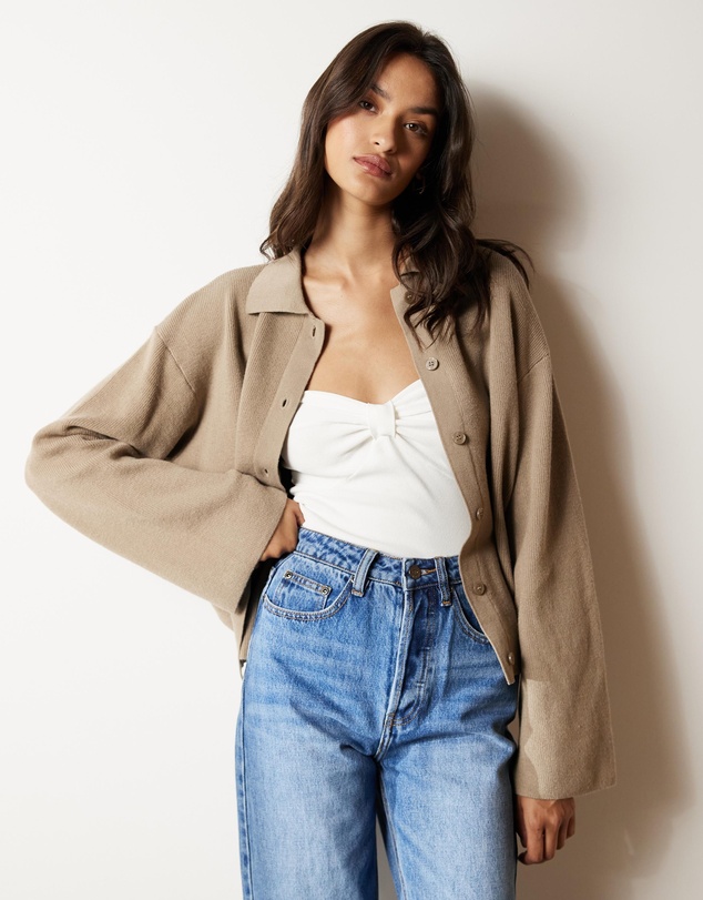 Atmos&Here - Jay Relaxed Rib Cardigan