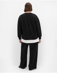 City Chic - Plus size Mae Crew Neck Sweatshirt - black
