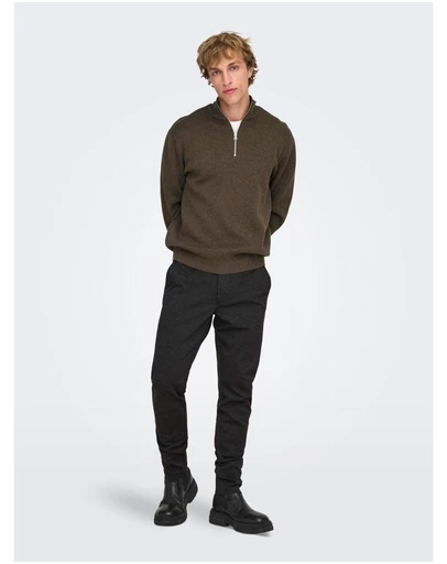 Only & Sons - ONSMARK Trousers - Dark Grey Melange