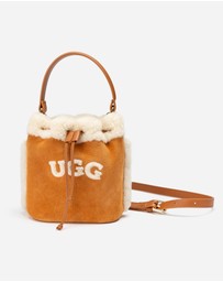 Ozwear Connection Uggs - Ugg Shearling Logo Mini Bucket Bag
