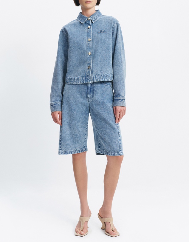 Aje Studio - Kendall Denim Barrel Shorts