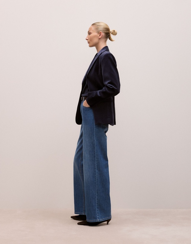 Trenery - Velvet Blazer in Night Sky