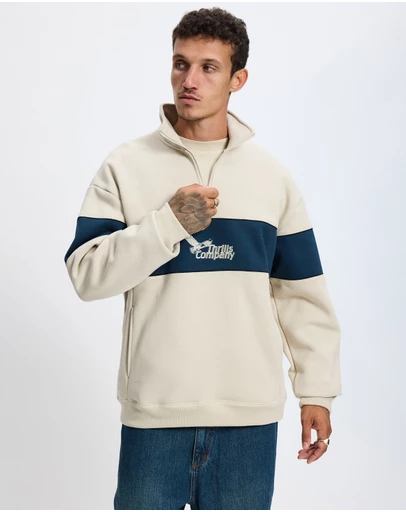 Thrills - Between Chaos Calm Quarter Zip Fleece Sweat