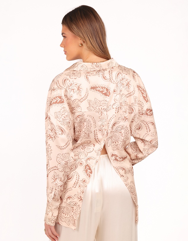 Petal & Pup - Rosalie Shirt - Brown Paisley