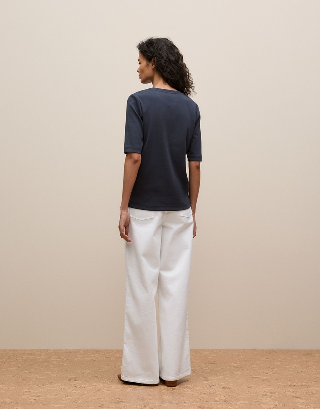 Trenery - Australian Cotton Half Sleeve T-shirt in Night Sky
