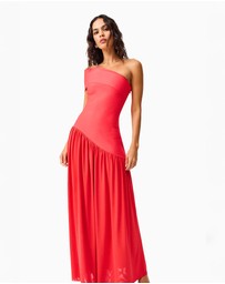 Elliatt - Jesselle Asymmetrical Gown in Coral