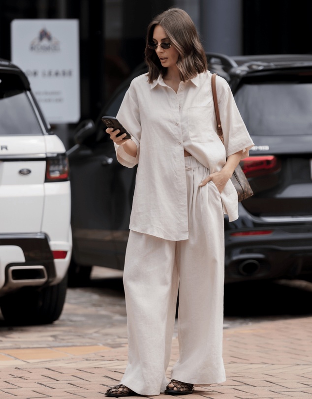 ALEXANDRA - Rogue Shirt Linen Stone