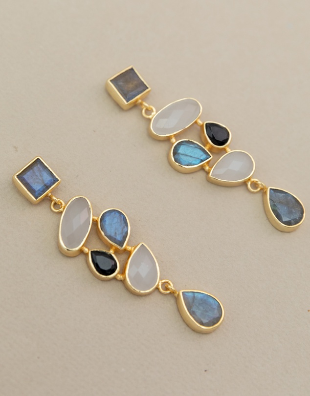 Meshca - Trapeze Midnights Earrings