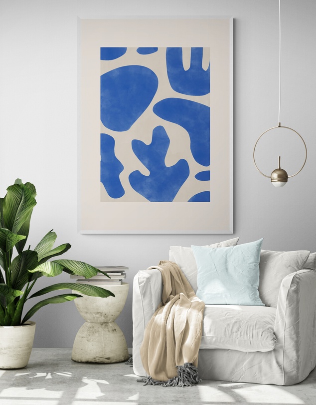 Inka Arthouse - Blue Coral Abstract by Elena Ristova