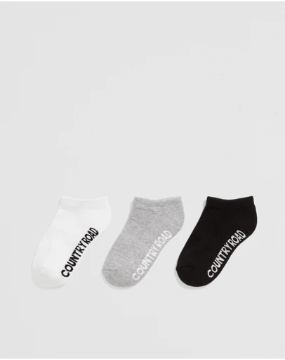 Country Road - Organically Grown Cotton Blend Cushion Sock Pack Of 3