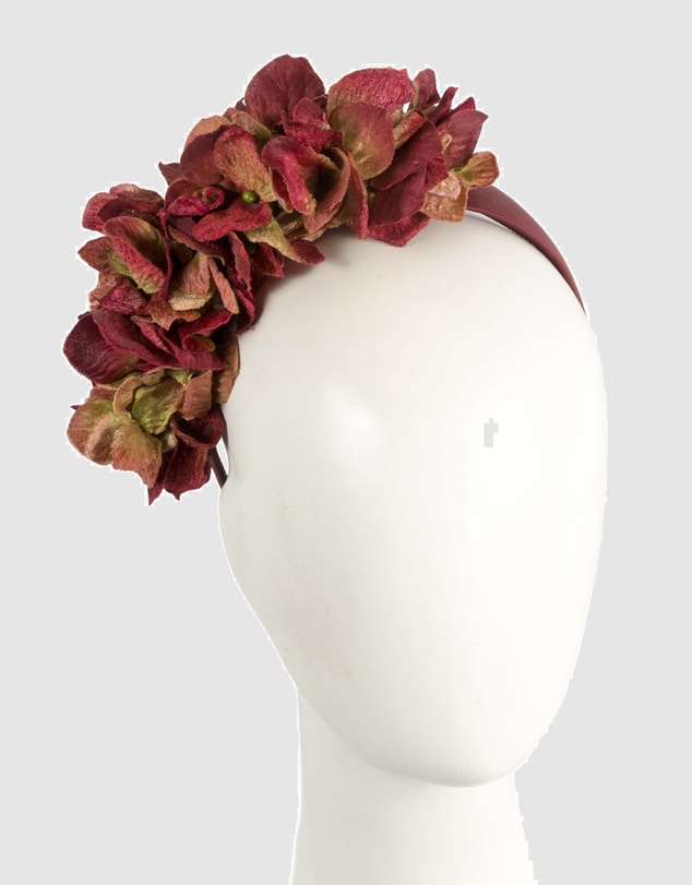 Max Alexander - Burgundy Flowers Fascinator