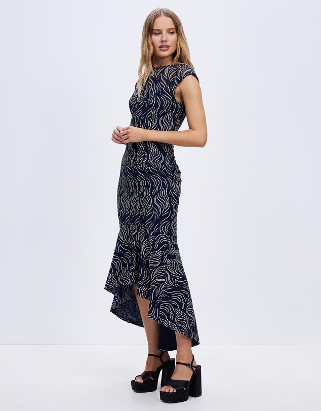 Romance by Honey and Beau - Midnight Cap Sleeve Dress