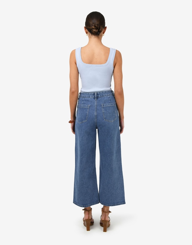 Forcast - Windsor Cropped Wide Leg Jeans