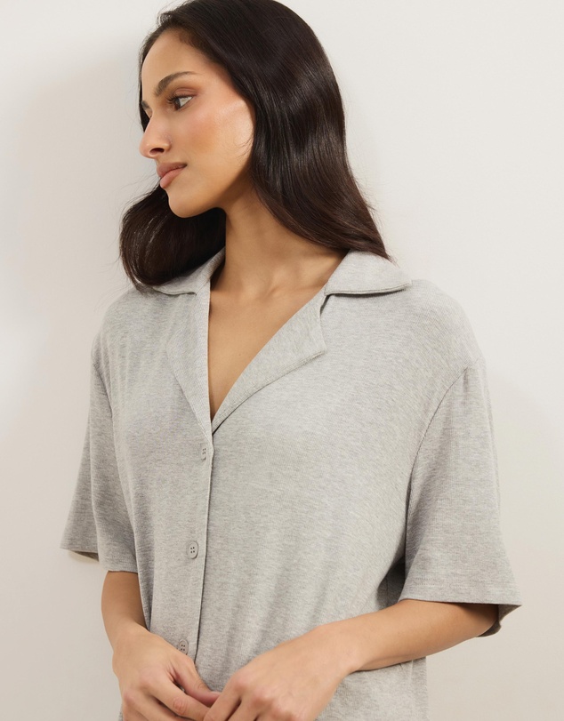 Atmos&Here - Darcey Soft Ribbed Short Sleeve Pyjama Set
