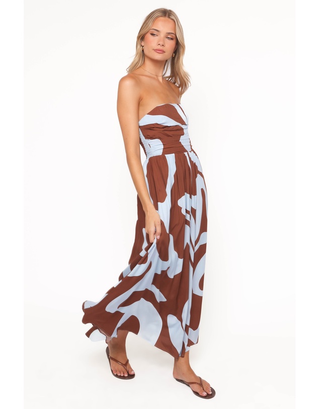 Petal & Pup - Nesta Maxi Dress - Brown/Blue