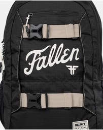 Fallen Footwear - Fallen Footwear Fury Board Nylon Ripstop Backpack 24L Unisex - Black / White