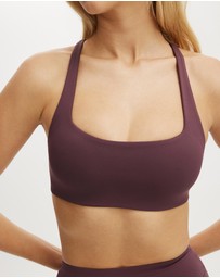 Cotton On Body Active - Ultra Soft Contrast Cross Back Crop