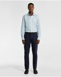 yd. - Clubman Pure Cotton Twill Slim Fit Dress Shirt