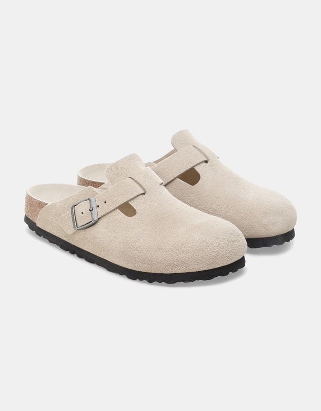 Birkenstock - Boston SFB Tonal Footbed Suede Leather Narrow - Unisex