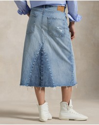 Polo Ralph Lauren - Paneled Denim A-Line Skirt