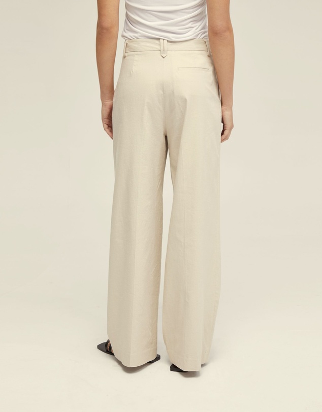 Oxford - Sonia Pleat Front Linen Pants