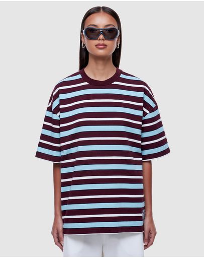 Plum & Blue Stripe