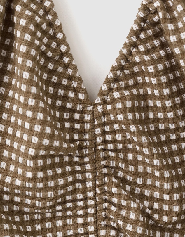 M.N.G - Midi Dress with Ruched Check Detail