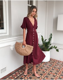 Esther & Co - Korbela Dress - Bordeaux