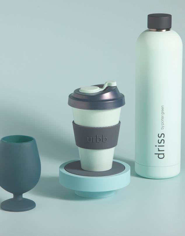 porter green - driss insulated stainless steel water bottle