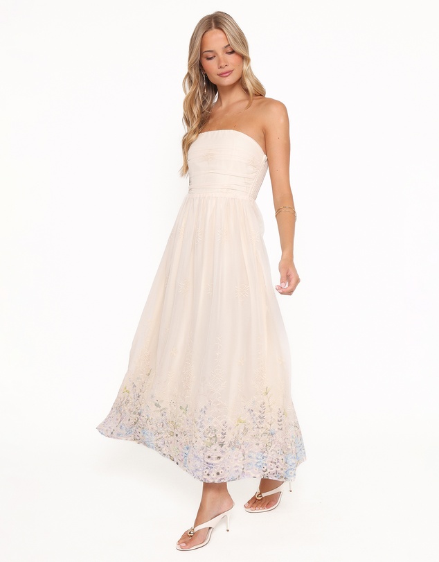Petal & Pup - Kayt Strapless Dress - Embroidered Floral