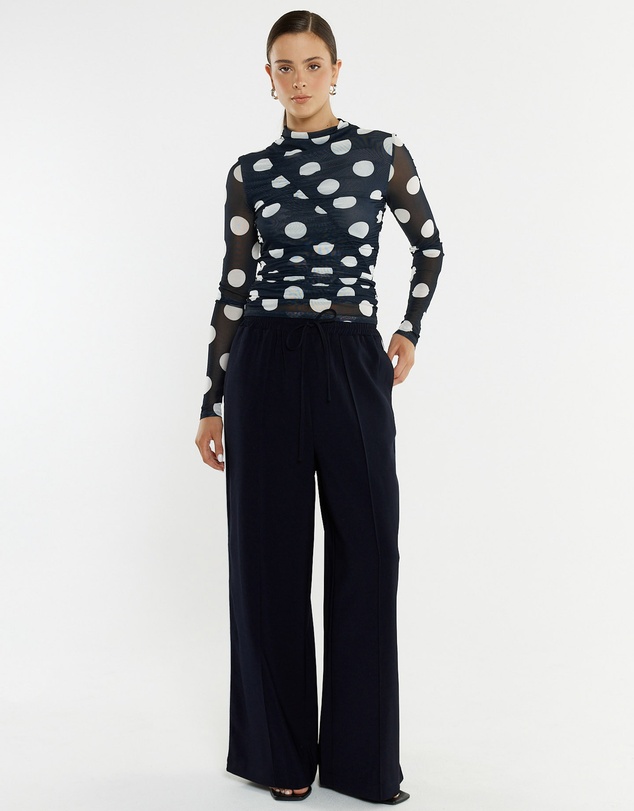 Sass - Pammie Seamed Mesh Top