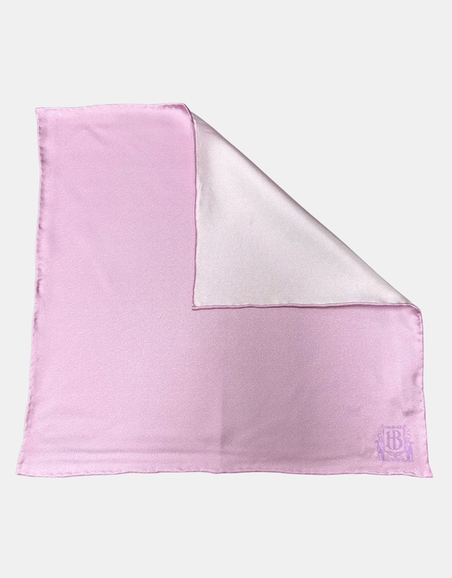Henry Bucks - HENRY BUCKS Plain Crest Pocket Square LIGHT PINK