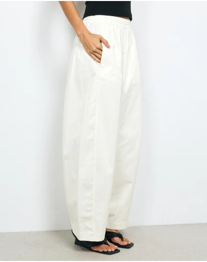 AERE - Organic Cotton Twill Barrel Leg Pants