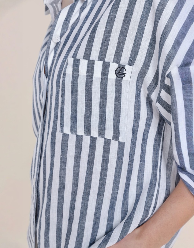 Gingerlilly - Evie Stripe Linen Short Set