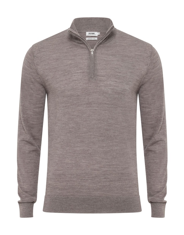Oxford - Merino Zip-Neck Wool Pullover