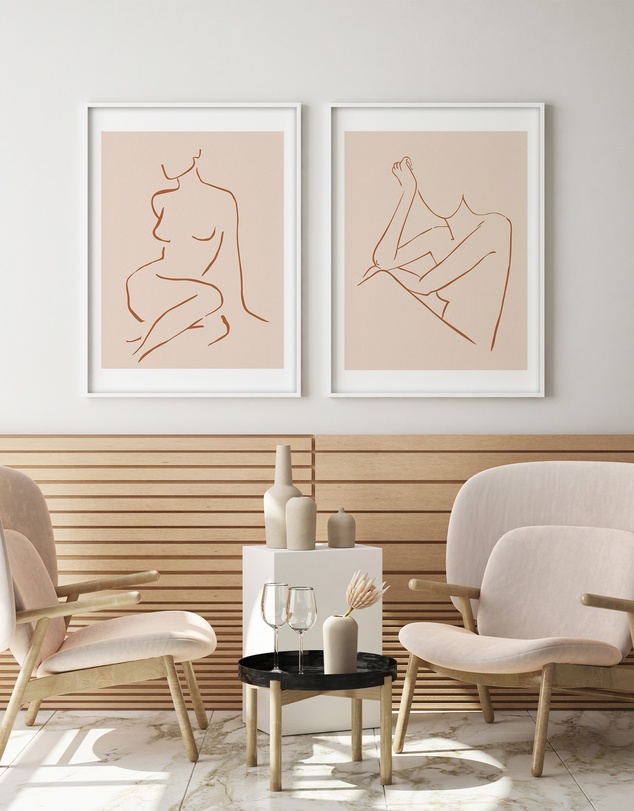 Olive et Oriel - Female Form I Terracotta Art Print