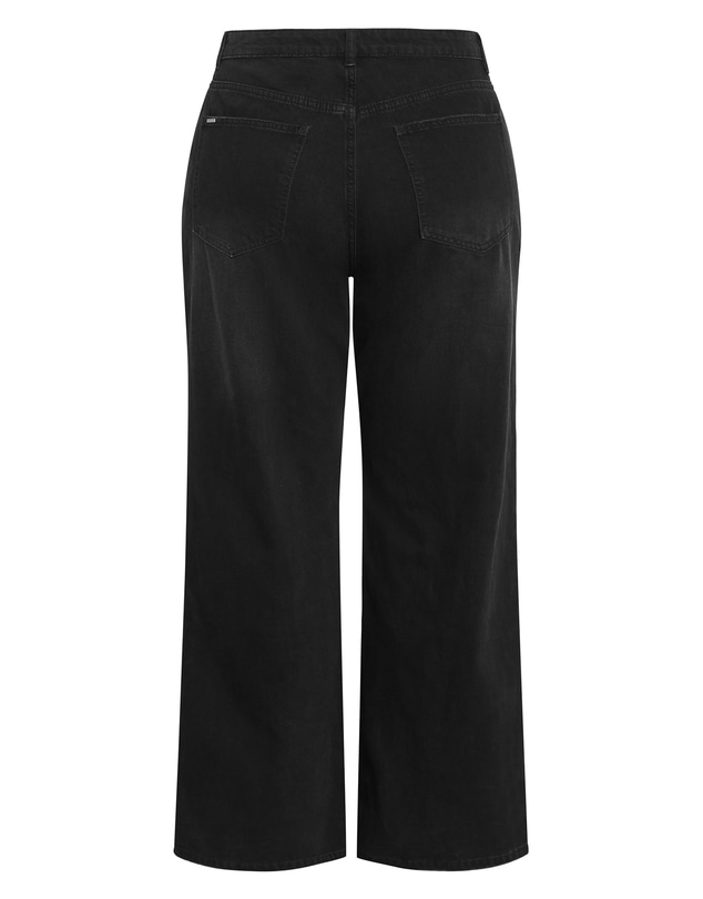 City Chic - Plus size Harley Fit Harriet Wide Leg Regular Jean - black wash